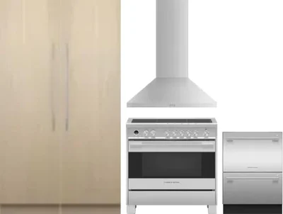 5 Piece Package Includes Refrigerator, Freezer, Range, Hood And Dishwasher